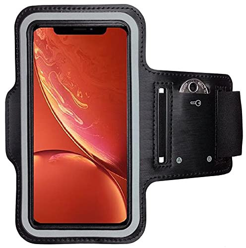 CoverKingz Porta cellulare da corsa per Apple iPhone XR - Porta telefono corsa con tasca portach iPhone XR - Portacellulare per correre Fascia braccio smartphone Nera
