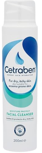 Cetraben Moisture Protect Facial Cleanser, For All Skin Types, Suitable For Daily Use, Hydrates Skin, Gentle Skin Care Facial Cleanser, 1 x 200ml