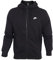 Nike Herren Sportswear Club Hooded Sweatshirt, Black/Black/White, L EU