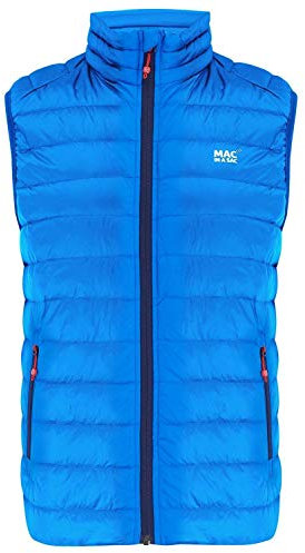 Mac in a Sac Alpine Mens Down Gilet, Chaleco de plumas Hombre, Blue, L