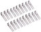 1,77 Zoll Doppel Zinken Haarspangen Silber Abschnitt Haar Pin Curl Metall Alligator Hair Clips für Haarverlängerungen (50 Stück/Los)