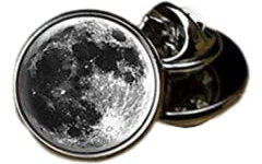 Death Devil Vollmond-Anstecknadel, Mond-Anstecknadel, Mond-Krawattennadel, Mond-Brosche, Metall