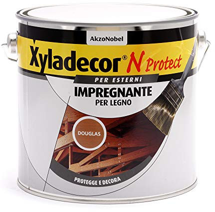Xyladecor N PROTECT Fondo Impregnante per Legno Esterno a base solvente, Protettivo e Decorativo, Pronto Uso, colore DOUGLAS 2,5L, 2.5 L