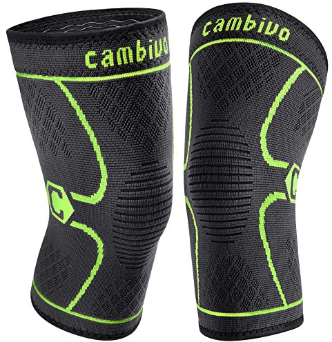 CAMBIVO 2 x Kniebandage Damen, Kniestütze, Orthopädische Kniebandage hilfreich Erholung bei Meniskusriss, ACL und Arthritis, Bandage Knie für Laufen, Wandern, Joggen, Sport, Volleyball