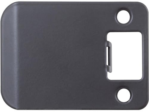 Round Corner Extended Lip Strike Plate, 2-1/4 x 2-1/2, (3 Overall Length), Matte Black by Stone Harbor Hardware