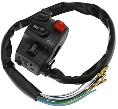 Motorrad Lenker Lichtschalter,MoreChioce 5 in 1 22mm Motorrad Scheinwerfer Steuerung Schalter Blinkerschalter Horn Nebellichtschalter Starterschalter Handgriff Scheinwerfer Lichtschalter Schalter