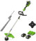 Greenworks 48V (2x24V) Coupe-bordures à Batterie 40cm avec 2 Batteries 4Ah et Chargeur Double, Fil en Nylon 2 mm ou Lame 25 cm + Embout avec Taille-haie, Accessoire Taille-haie