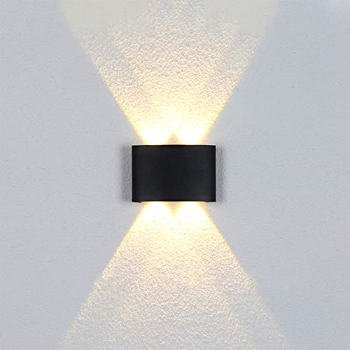 ANMECS Applique da Parete LED Moderno 12W 1200LM Lampada da Parete Impermeabile, Lampada a Muro Interno Esterno per Soggiorno Camera da Letto, Luce Notturna (Bianco Caldo/3000K-N, 12W)