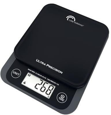 LITTLE BALANCE 8509 Ultraprécision 5.1, Pèse lettres, balance électronique, 5 kg, Ultraprécise 0.1 g, Noir