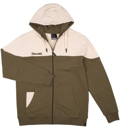 Spalding Funk Kapuzenjacke Herren Khaki/grau, XL