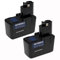 EXTENSILO 2X Akku kompatibel mit Bosch GSR 12VET, GSR 12VPE-2, GSR 12VSH-2, PSB 12VSP-2, PSR 120 Elektrowerkzeug (3300 mAh, NiMH, 12 V)