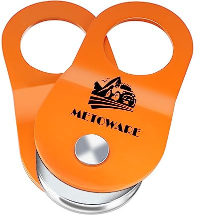 METOWARE 10T Seilwinde Snatch Block Abschlepprolle Blöcke 10 kg Kapazität, Robustes Offroad Recovery Zubehör für Synthetisches Seil oder Stahlkabel, Universal LKW, Traktor, ATV & UTV