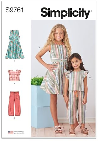 Simplicity SS9761HH Children's and Girls' Dress, Top and Trousers HH (3-4-5-6)