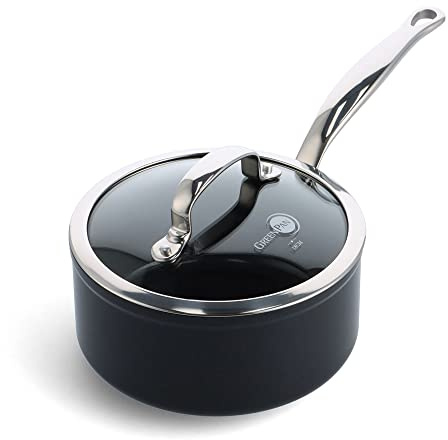 Greenpan - Casserole 18 cm aluminium forgé revêtement céramique avec couvercle-Barcelona Pro