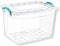 Best House | Plastic Storage Box with Clips & Lid | 20 Litres | Pack of 1 | L 43cm x W 28cm x H 27cm | Rectangle | Stackable Clear Durable Multipurpose Office Home Kitchen Tools (MEDIUM Size)