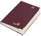 POPRUN Premium Kalender 2025 Wochenplaner (Aug.2024-Dez.2025), ca. A4 (26,5 x 21,5 cm), 17-Monate-Terminplaner, Buchkalender 2025 Hardcover mit Vergoldete Schutzecken, 100 GSM Papier - Weinrot