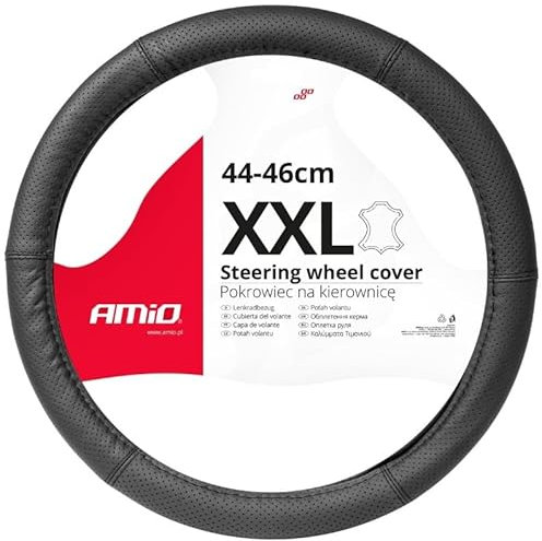 AMiO 03559 Lenkradbezug Lenkradhülle 44-46cm Leder