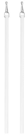 QUARKZMAN 2 Pièces de 30cm de Tige de Tirage de Rideau Blanche, Pièce de Rechange en Fibre de Verre avec Crochet, Tige d'Inclinaison de Store pour Accessoire d'Ouverture de Fenêtre