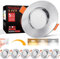 LED Einbaustrahler 230V 5W LED Spots 230V Dimmbar Warmweiß Neutralweiß Kaltweiß, 68–80mm Lochmaß, Led Einbauleuchten 45° Schwenkbar Deckenspots Einbauspots Flach IP44 für Küche Wohnzimmer, 6er Set