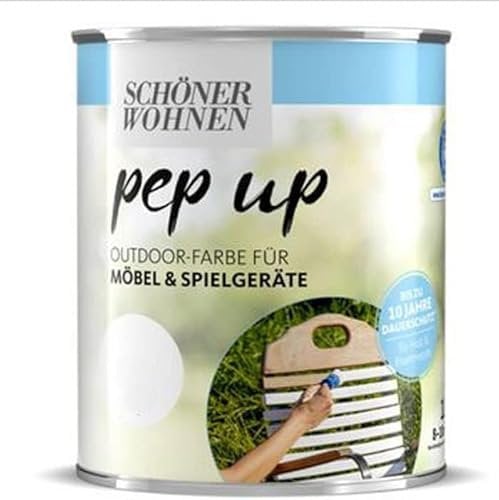 Schöner Wohnen pep up Outdoor Farbe für Möbel & Spielgeräte 1 Farbwahl, Farbe:Hellgrau