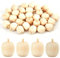 GORGECRAFT 30 Stück Unlackiertes Holz Apfel Graffiti Künstliche Holzobstfiguren Dekoratives Blankes Holz Unlackiertes Ornament DIY Malerei Basteln Für Weihnachtsbaum Dekor Puppen Feen Kunstprojekte
