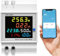 Stromzähler Hutschiene 1 Phasig, Wifi Smart Stromzähler AC40-300V 100A 6 in 1 Digitaler Energiezähler LCD Energiezähler KWh Zähler, Geschlossenem Typ CT