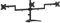 AISENS Soporte de mesa con peana eco giratorio e inclinable para 3 monitores 10kg 3 Pivotes 2 Brazos de 13 27 Negro