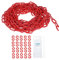 sourcing map Plastic Chain 100 FT/30.5 M, Safety Chain Red Plastic Chain Link Barrier with Zip Ties and S-Hooks for Crowd Control Queue Line Fence Decoration