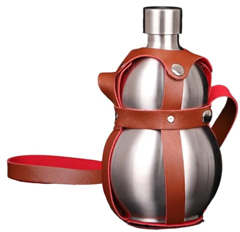 Bouteille De Gourde En Acier Inoxydable | Bouteille D'eau De Gourde En Métal De 1,5 L Avec Sangle De Transport | Gourde À Boire Portable Pour Jus, Lait, Bouteilles D'eau De Gourde Pour Les Activités D