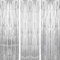 3 Stück Lametta Vorhang Silber, Glitzervorhang Lametta, Glitzer Tinsel Folie Fransen Dekoration für Party Deko, Geburtstagsfeier, Hochzeit, Festivals Bühnendekor, Disco Party, Baby Shower (1m x 3m)