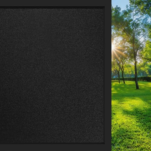 Matte Blackout Privacy Window Film UV Protection Glass Window Sticker Dark Window Tinting Film Light Blocking