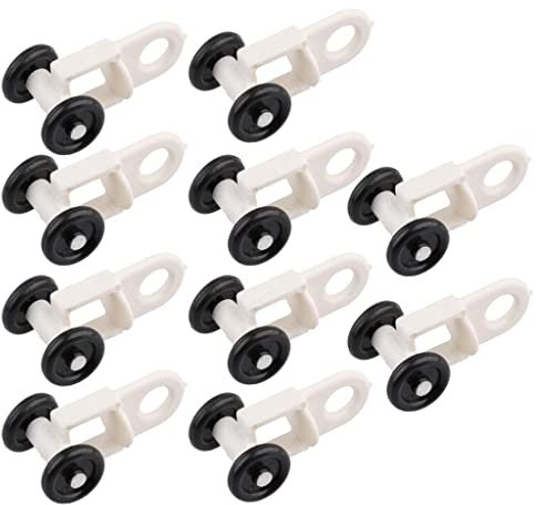 10 pezzi binario per tende scorrevoli ganci da soffitto 2#-30 mm, bianco nero, stile 5