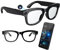 Occhiali intelligenti IA, fotocamera HD da 500 W, controllo vocale, traduzione ChatGPT integrata,Wi-Fi 4.0,Bluetooth 5.3,occhiali da sole intelligenti con riprese in HD, per viaggi,musica e chiamate,A