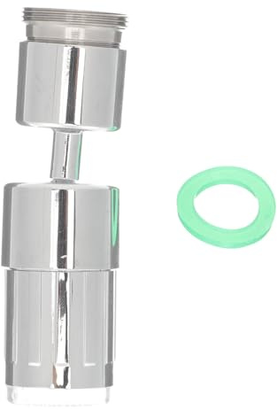 LED Wasserhahn Silber, 1 Satz, Spritzgeschützt, Drehbar | Kupfer und Abs Ausführung, für Bad und Küche, mit LED Aufsatz und Universeller Armatur