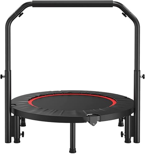 Faltbares Mini-Trampolin – verstellbarer Schaumstoffgriff, Übungsrebounder für Erwachsene, 150 kg maximale Belastung, Fitness-Trampolin für Indoor-Outdoor-Workout