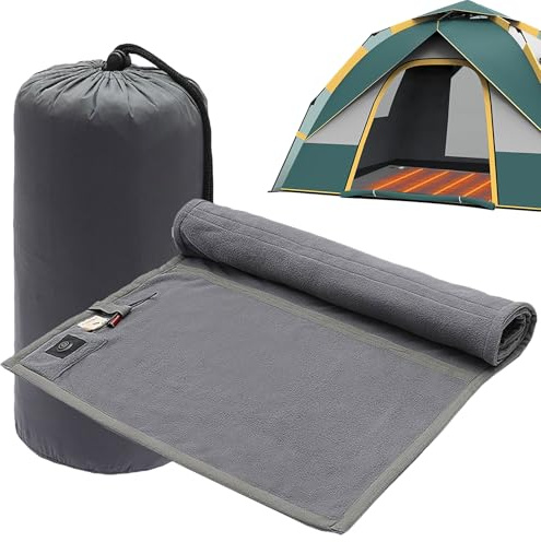 Yiohejy Beheizte Camping Isomatte - Weiche Und Faltbare Warme Verstellbare Decke,Schlafsackeinlage | Für Erwachsene Männer Und Frauen Die Zum Wandern Outdoor Picknick Reisen