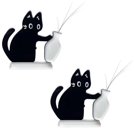 Cesujowaz Tierhaar Erinnerung Magnet Set, Tierhaar-Gedenkstück Katze, Tierhaar Erinnerung Katze Deko für Kühlschrank & Wand, 2er