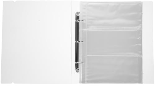 HOMSFOU Sammelalbum für Konzerttickets und Autogrammkarten 30 Seitiges Fotoalbum mit Kartenhalter Ordner Weiß PVC Material Geeignet für Reisen und Erinnerungen
