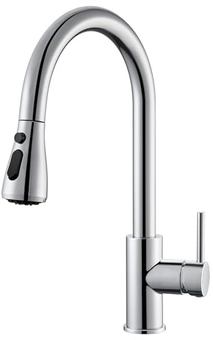 Wasserhahn küche mit Ausziehbar Hochdruck fur Spülbecken - CECIPA Küchenarmatur mit Brause - Edelstahl Armatur fur Küchenspüle - Mischbatterie Schwenkbar mit Schlauch - Spueltischarmatur Chrom
