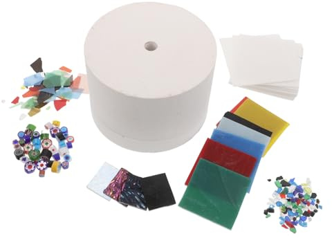 GRIRIW Kit de Horno para Microondas con Aislamiento Térmico Resistente para Fundir Vidrio y Cerámica, Incluye 6 Piezas para Manualidades y Joyería