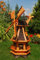 Windmühle kugelgelagert, wahlweise mit Solarbeleuchtung (schwarz, Höhe 100 cm)