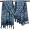 GURU SHOP Bali Batik Sarong, Wandbehang, Wickelrock, Sarongkleid, Strand Tuch - Design 13/blau, Herren/Damen, Synthetisch, 160x100 cm