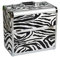 N&BF Profi Kosmetikkoffer groß | 35 x 22 x 36 cm | Beautycase Zebra Design | robuster Nagelkoffer aus Aluminium | Viel Stauraum | Aufklappbare Fächer auf Zwei Etagen verteilt | pflegeleicht