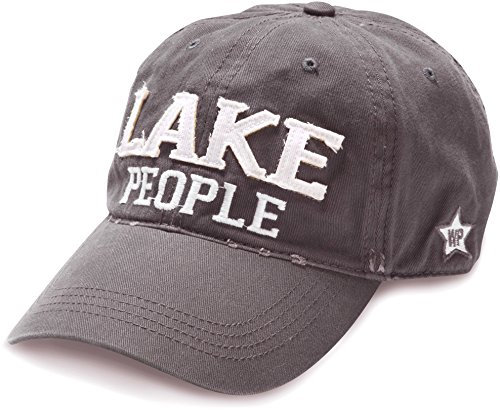 Pavilion Gift company Lake People Adjustable Strap Cap, Dark Gray, Large