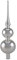 Thüringer Glas Design Christbaumschmuck, Silber