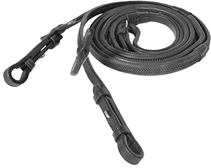 HORZE weiche Grip Gummizügel, Schwarz, F