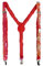 Alsino Hosenträger Pailletten Glitzer Träger Hoträ-55 rot-bunt - Unisex mit 3-Clips in Y-Form One-Size Elastisch Karneval