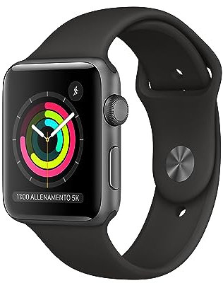Apple Watch Series 3 (GPS, 42mm) Aluminio en Gris Espacial - Correa Deportiva Negro