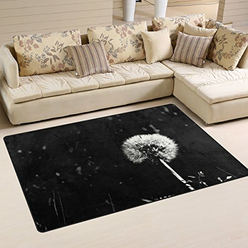 Use7 Pusteblume Pflanzen-Teppich Teppiche rutschfeste Bodenmatte Fußmatten Wohnzimmer Schlafzimmer 100 x 150 cm