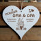 Dekolando Geschenk Pension Oma und Opa, ganzjährig geöffnet Herz - 12cm x 13cm - Geschenke Großeltern Omas Opas Grosseltern